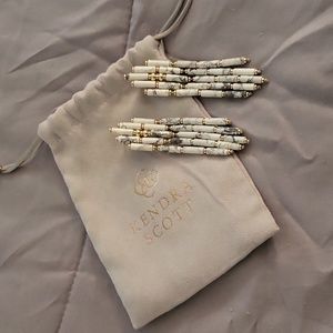 Kendra Scott w18k gold and white Howite earings